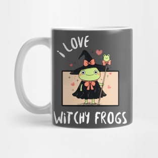 Full Attire I Love Witchy Frogs Mug